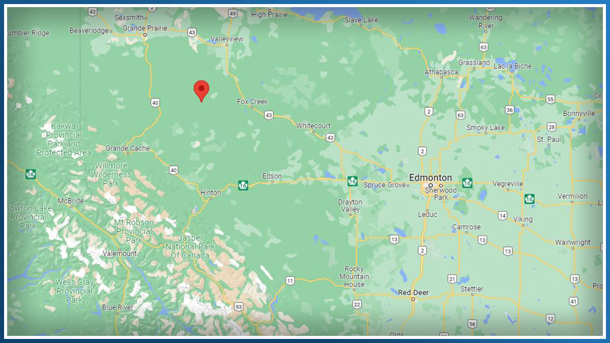 Incident located west of Fox Creek, Alberta