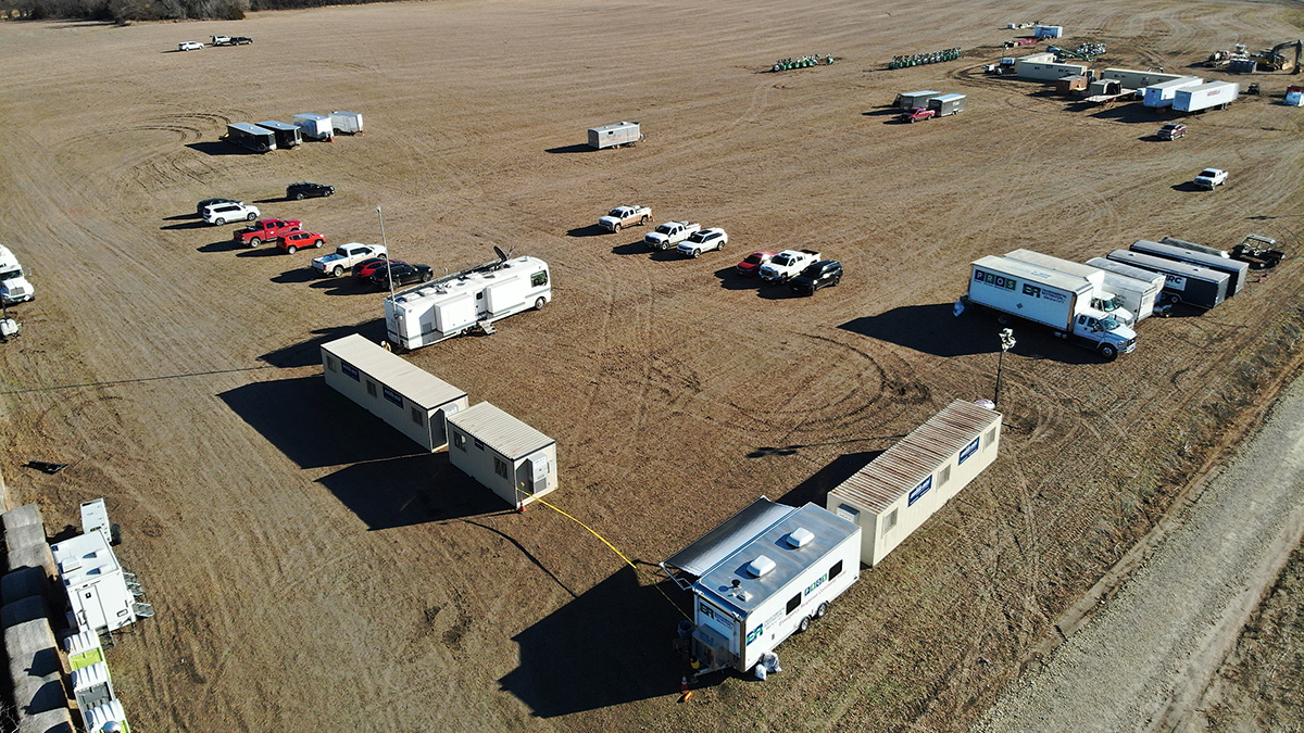 TC Energy response staging area on Saturday, Dec. 10, 2022, in Washington County, Kansas.