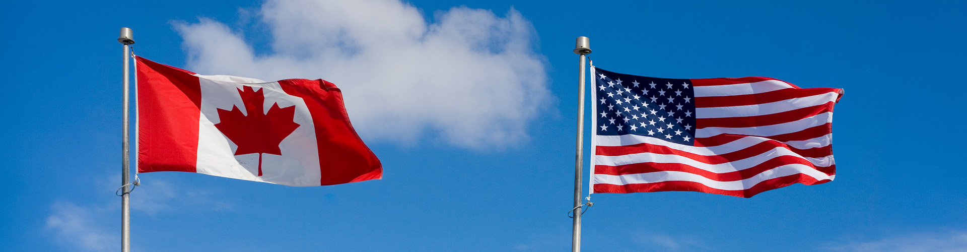 Flags of Canada and the United States