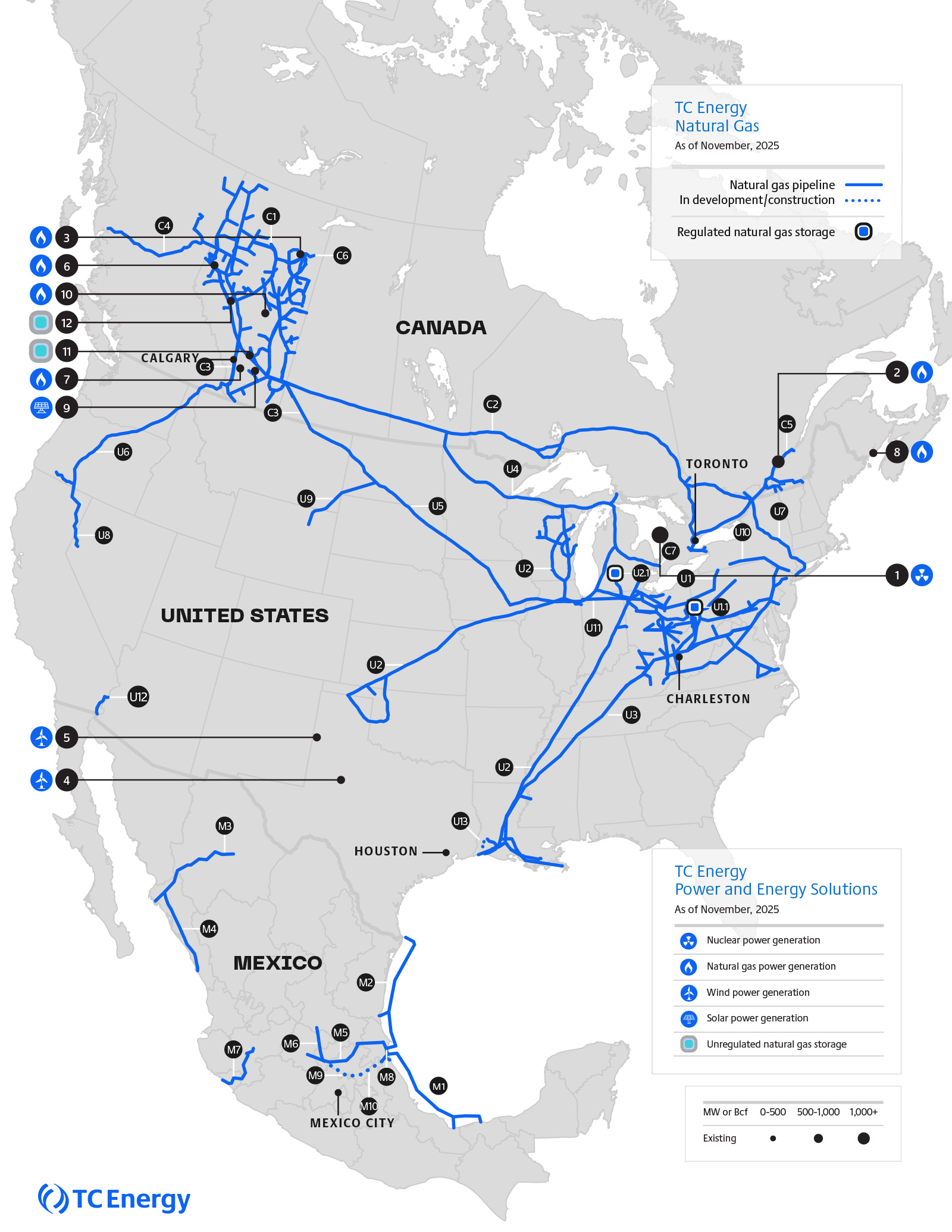 TC Energy all assets map
