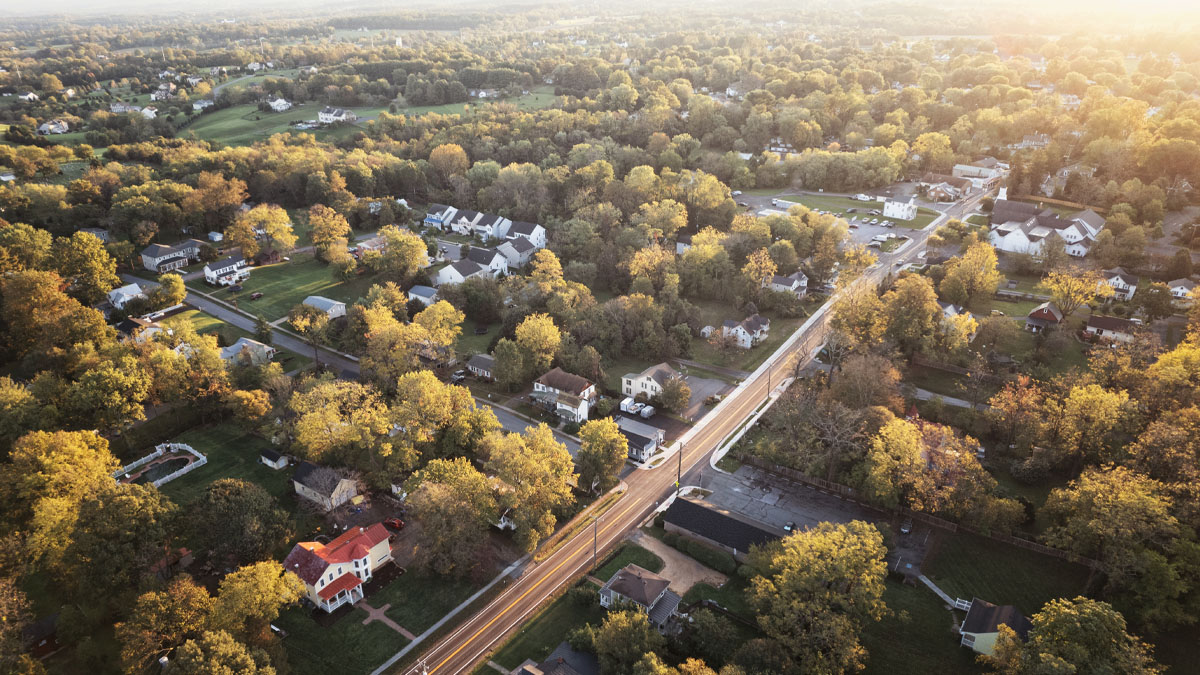 Arial view of Virginia