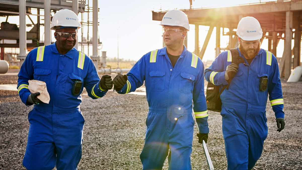 Worker walking in PPV