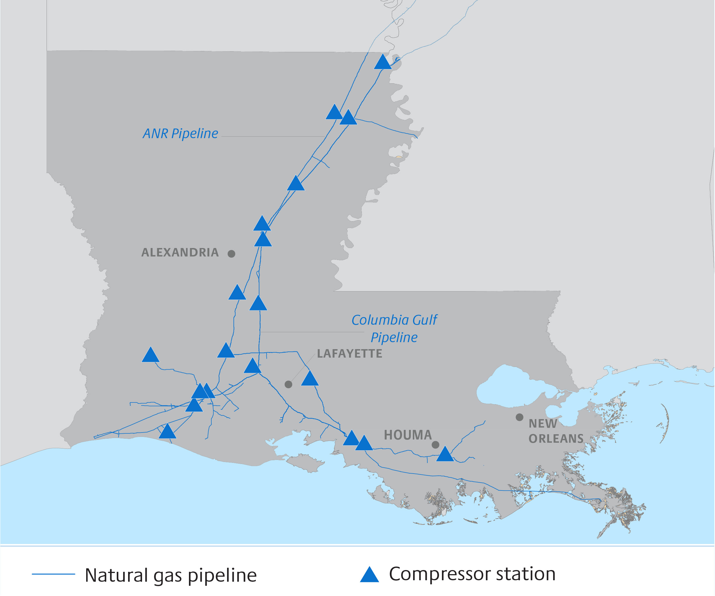 Heart of America &ndash; Louisiana map