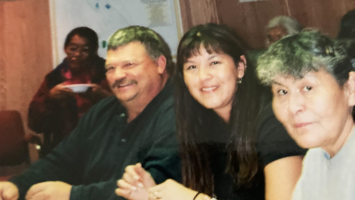 Art Cunnigham and his sister visiting Gwich’in Nation , 1994